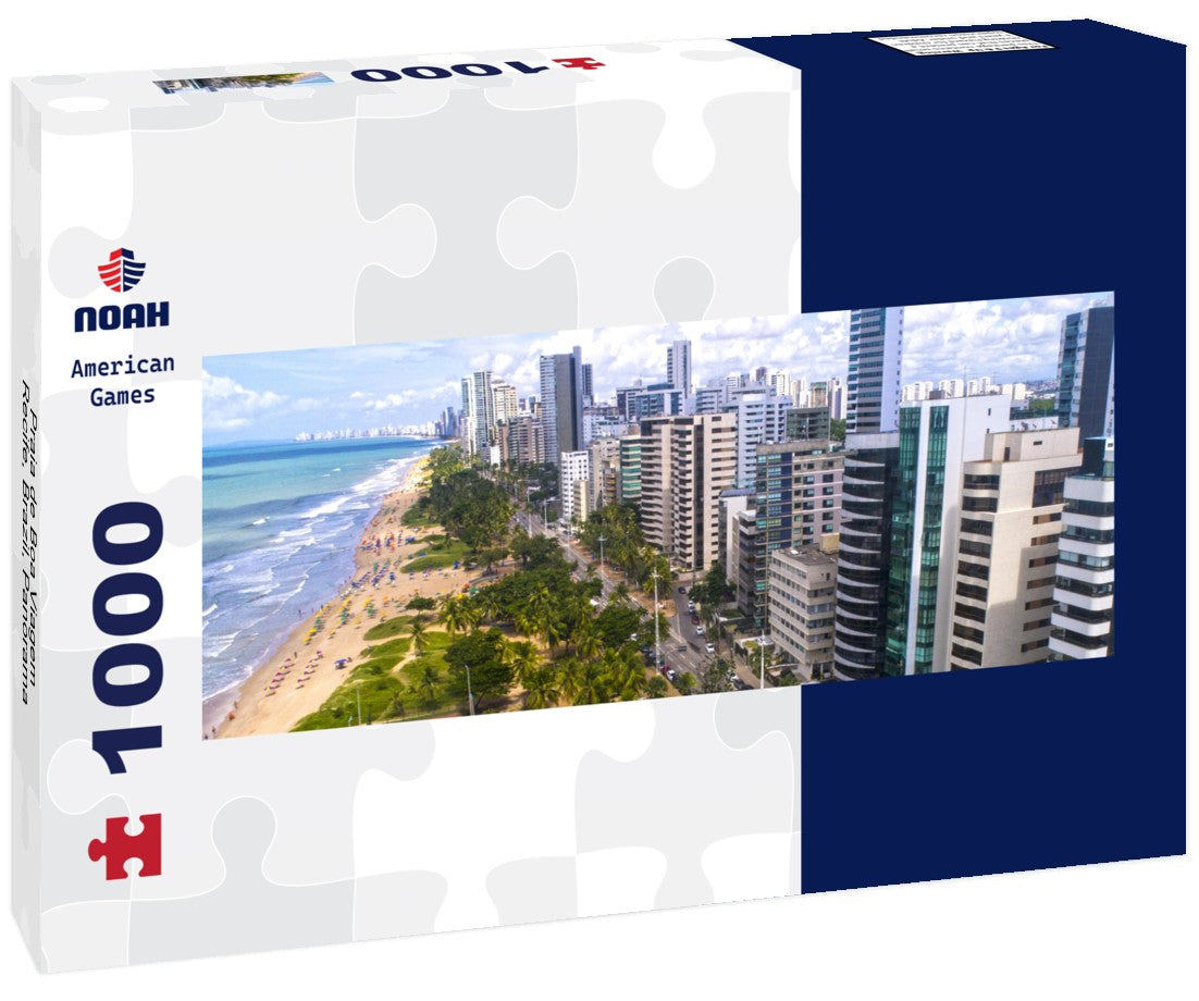 Praia de Boa Viagem, Recife, Brazil 1000pc Panoramic Puzzle