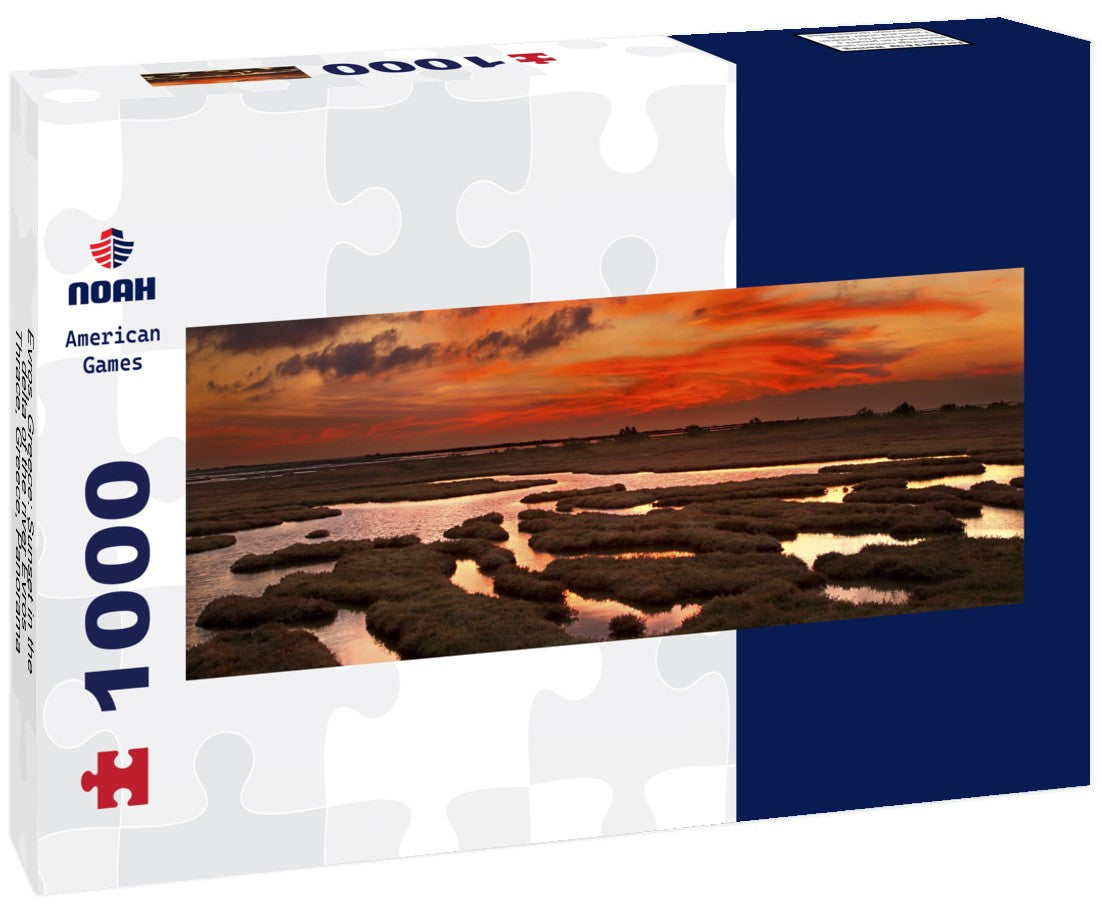 Noah Jigsaw PuzzleEvros, Greece: Sunset in the delta of the river Evros, Thrace, Greece, Panorama 1000 Pieces