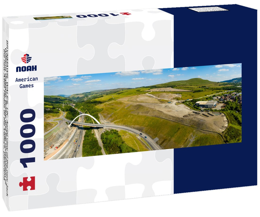 Noah Jigsaw PuzzleBRYNMAWR, WALES, UK: Aerial view of the new Jack Williams Gateway Bridge and the construction of the new A465 Heads of the Valleys, Panorama 1000 Pieces