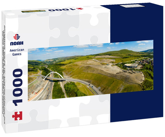 Noah Jigsaw PuzzleBRYNMAWR, WALES, UK: Aerial view of the new Jack Williams Gateway Bridge and the construction of the new A465 Heads of the Valleys, Panorama 1000 Pieces