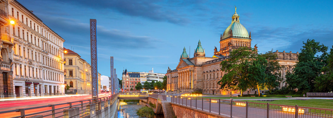 the city center of Leipzig, Saxony, Germany 1000pc Panoramic Puzzle