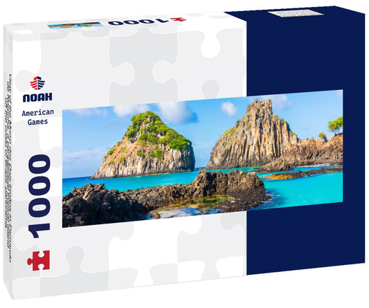 Noah Jigsaw PuzzleView of the Morro dos Dois Irmãos in Fernando de Noronha, a paradisiacal tropical island off the coast of Brazil, Panorama 1000 Pieces
