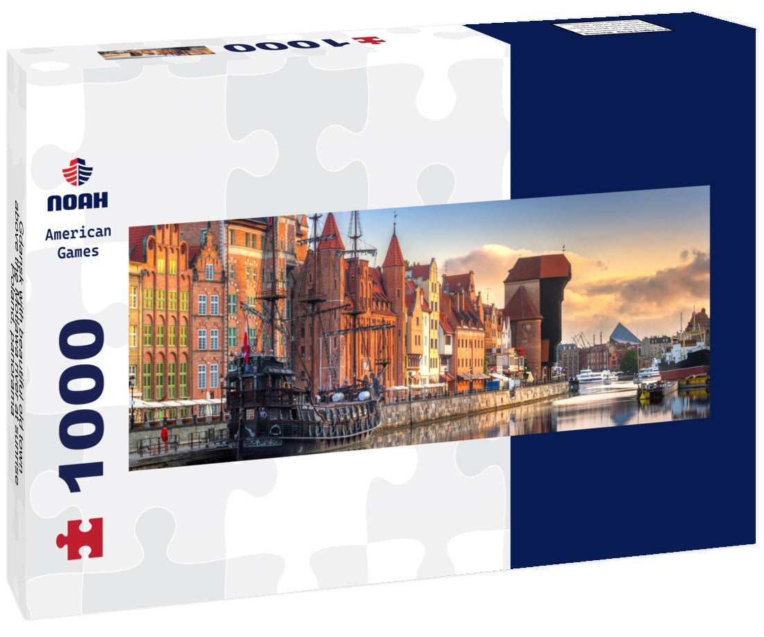 Noah Jigsaw PuzzleGdansk with beautiful old town above the Motlawa river at sunrise, Poland, Panorama 1000 Pieces