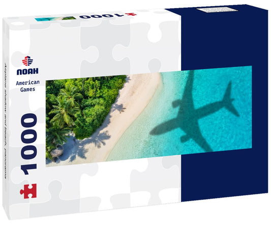 Noah Jigsaw PuzzleAirplane shadow and beach, Panorama 1000 Pieces