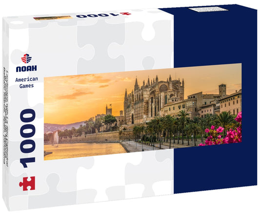 Noah Jigsaw PuzzleLandscape with La Seu Cathedral at sunset, Palma de Mallorca, Balearic Islands, Spain, Panorama 1000 Pieces