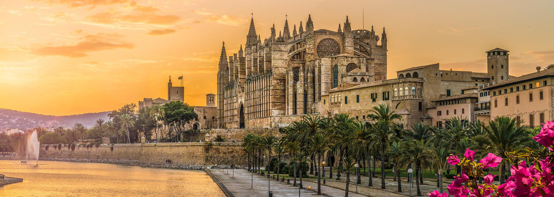 Noah Jigsaw PuzzleLandscape with La Seu Cathedral at sunset, Palma de Mallorca, Balearic Islands, Spain, Panorama 1000 Pieces