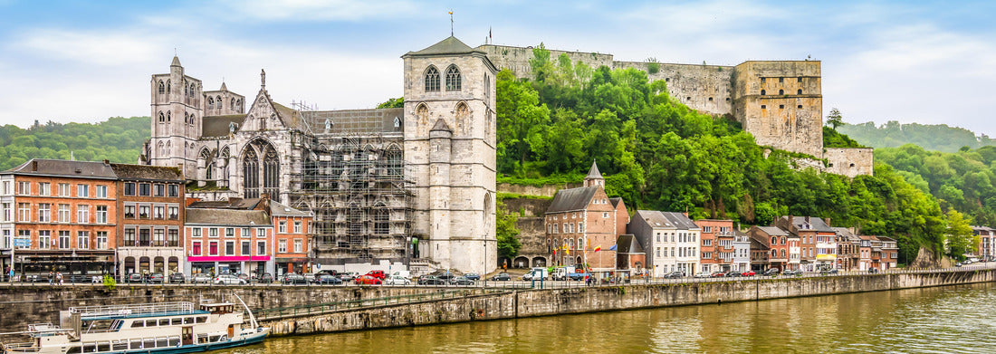 Noah Jigsaw PuzzlePanoramic view of the river landscape of Huy, Wallonia, Belgium, Panorama 1000 Pieces