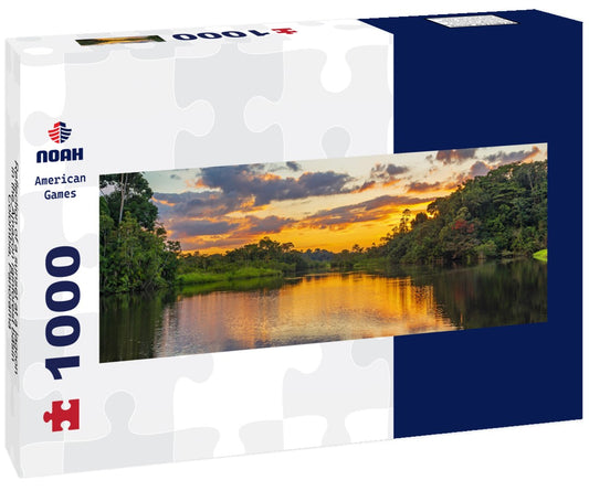 Noah Jigsaw PuzzleReflection of a sunset at a lagoon in the Amazon rainforest basin, Colombia, Panorama 1000 Pieces
