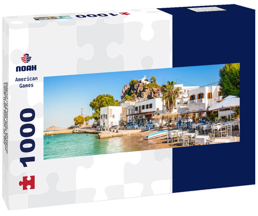 Noah Jigsaw PuzzleIsland of Patmos, Greece. Village Skala and harbor view with beach at the harbor, Panorama 1000 Pieces