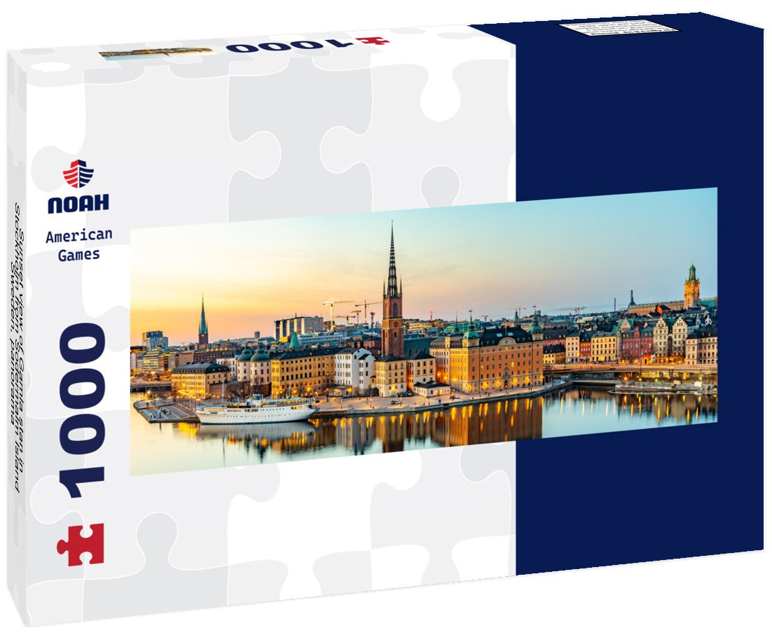 Noah Jigsaw PuzzleSunset view of Gamla stan in Stockholm from Sodermalm Island, Sweden, Panorama 1000 Pieces