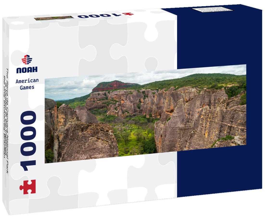 The Serra da Capivara National Park is located in the Caatinga, the only exclusively Brazilian biome..Piaui - Brazil 1000pc Panoramic Puzzle