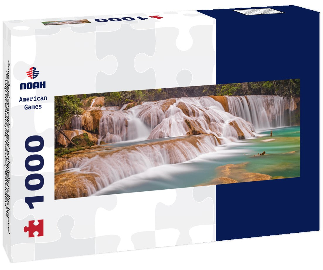 Noah Jigsaw PuzzleAgua Azul cascades and waterfalls in the tropical rainforest of the state of Chiapas near the city of Palenque, Mexico, Panorama 1000 Pieces
