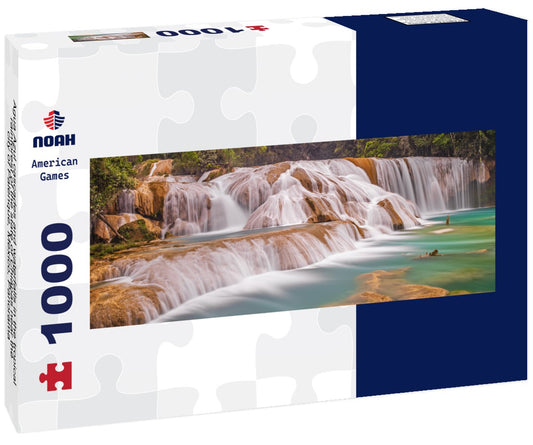 Noah Jigsaw PuzzleAgua Azul cascades and waterfalls in the tropical rainforest of the state of Chiapas near the city of Palenque, Mexico, Panorama 1000 Pieces