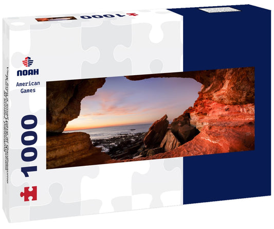 Noah Jigsaw PuzzleView from a small cave at Gantheaume Point Broome Western Australia at sunset, Panorama 1000 Pieces