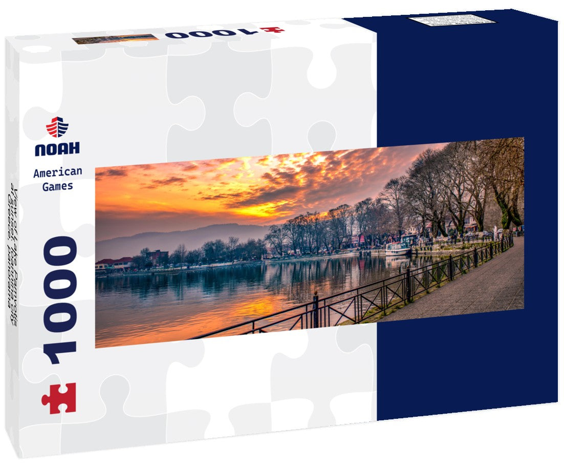 Noah Jigsaw PuzzleView of Lake Pamvotis at sunset. Ioannina city, Greece, Panorama 1000 Pieces