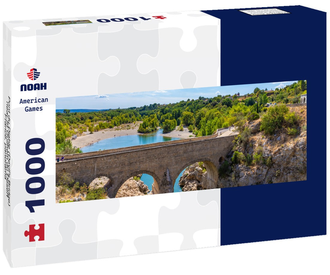 Noah Jigsaw PuzzlePont du Diable (Devil's Bridge), near St Guilhem du Desert, France, Panorama 1000 Pieces