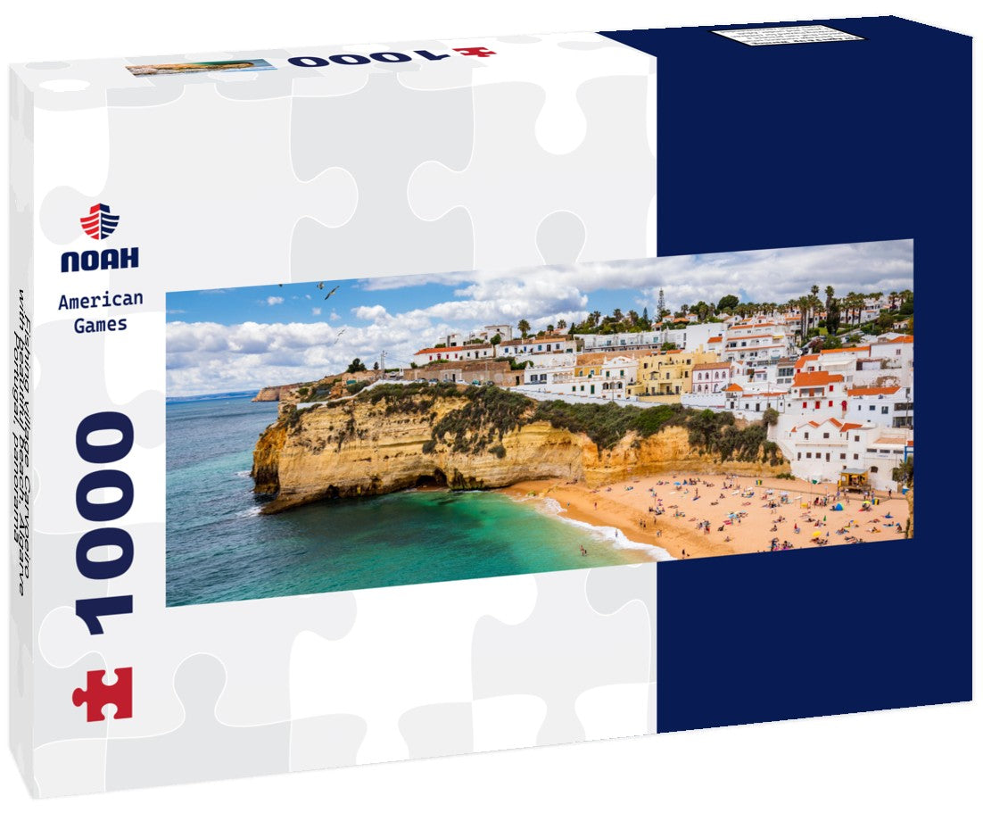 Noah Jigsaw PuzzleFishing village Carvoeiro with beautiful beach, Algarve, Portugal, Panorama 1000 Pieces