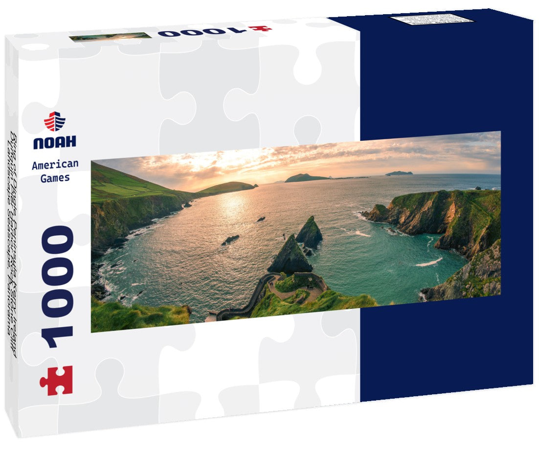 Noah Jigsaw PuzzleRing of Dingle Peninsula Kerry Ireland Dunquin Pier Harbor Rock Stone Cliff Landscape Seascape, Panorama 1000 Pieces