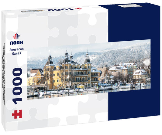 Noah Jigsaw Puzzle Velden, Castle on Lake Wörthersee, Winter wonderland in Carinthia, Austria, Panorama 1000 Pieces