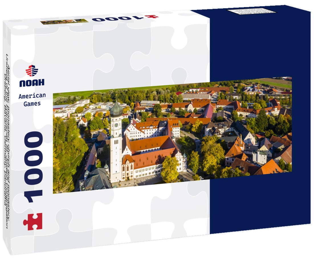 Noah Jigsaw Puzzle Aerial view, monastery church and monastery Ursberg of the Franciscan St. Joseph Congregation, Ursberg, Bavaria, Germany, Panorama 1000 Pieces