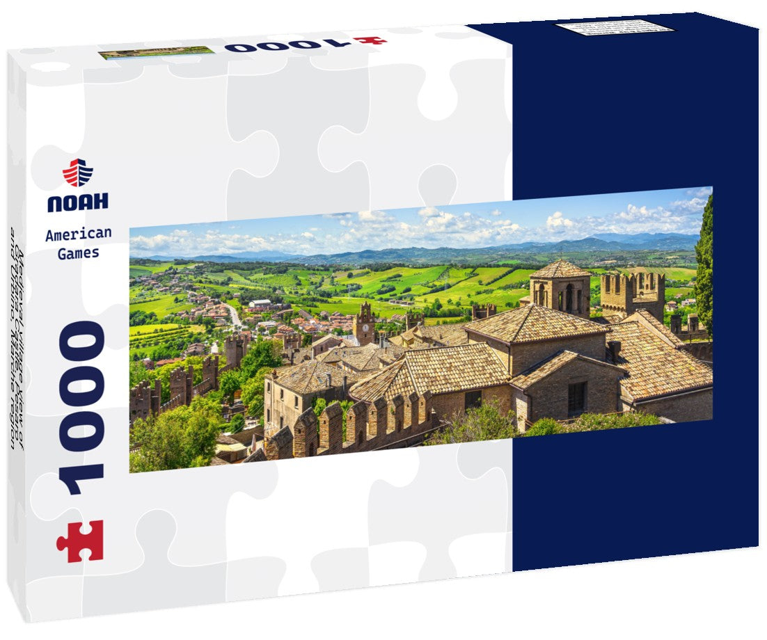 Noah Jigsaw Puzzle Medieval village view of Gradara Castle, Pesaro and Urbino, Marche region, Italy, Panorama 1000 Pieces