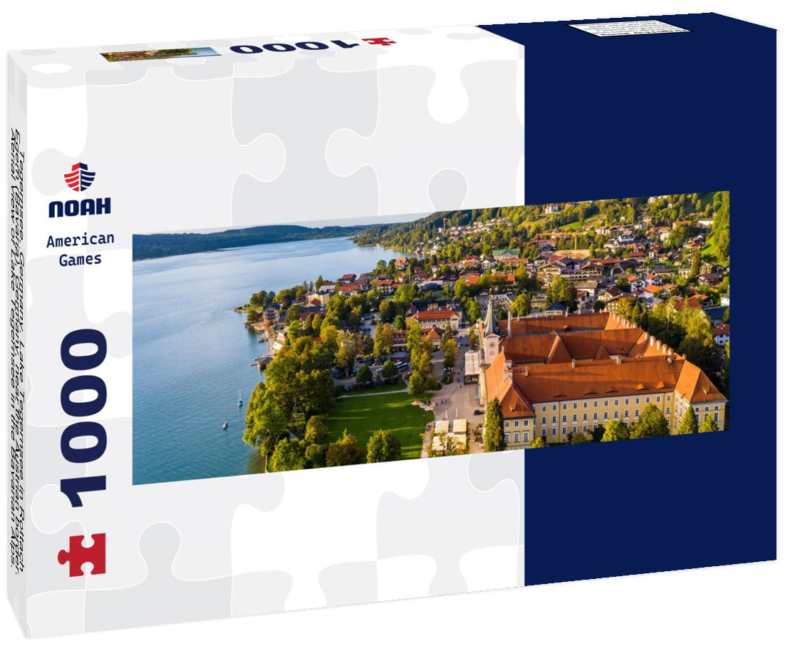 Noah Jigsaw Puzzle Tegernsee, Germany. Lake Tegernsee in Rottach-Egern (Bavaria), Germany, near the Austrian border. Aerial view of Lake Tegernsee in the Bavarian Alps. Bad Wiessee. Tegernsee in Bavaria, Panorama 1000 Pieces