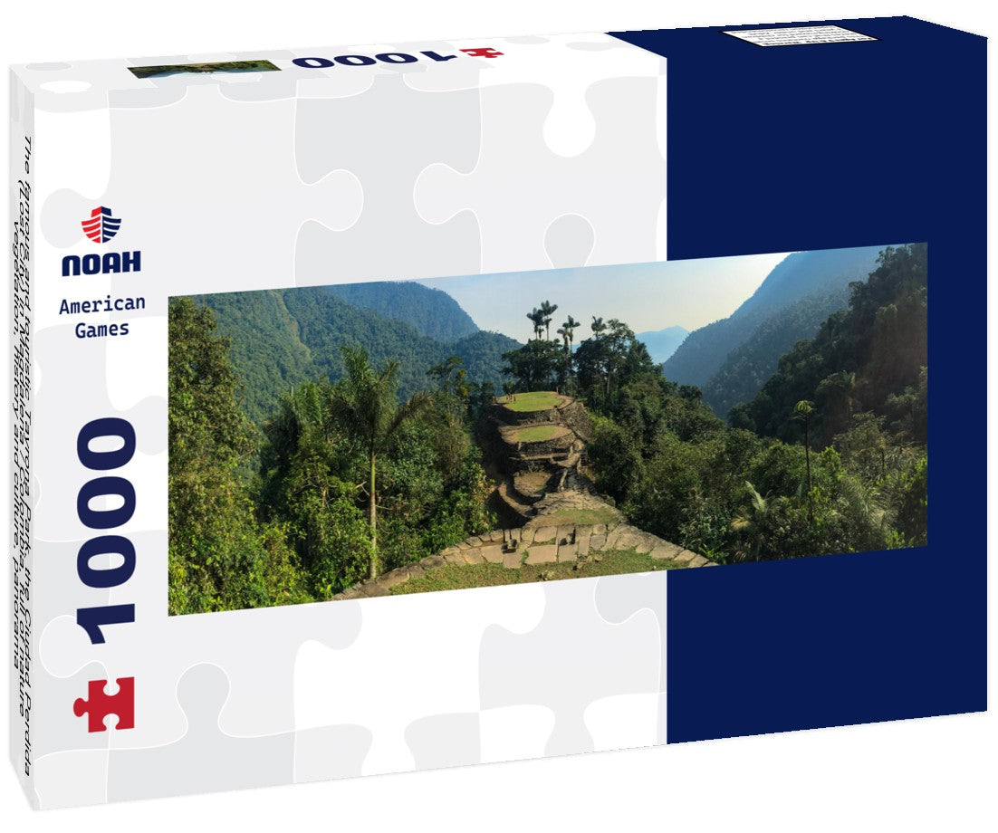 The famous and touristic Tayrona Park, the Ciudad Perdida (Lost City) in Magdalena / Colombia, full of nature, vegetation, history and culture 1000pc Panoramic Puzzle