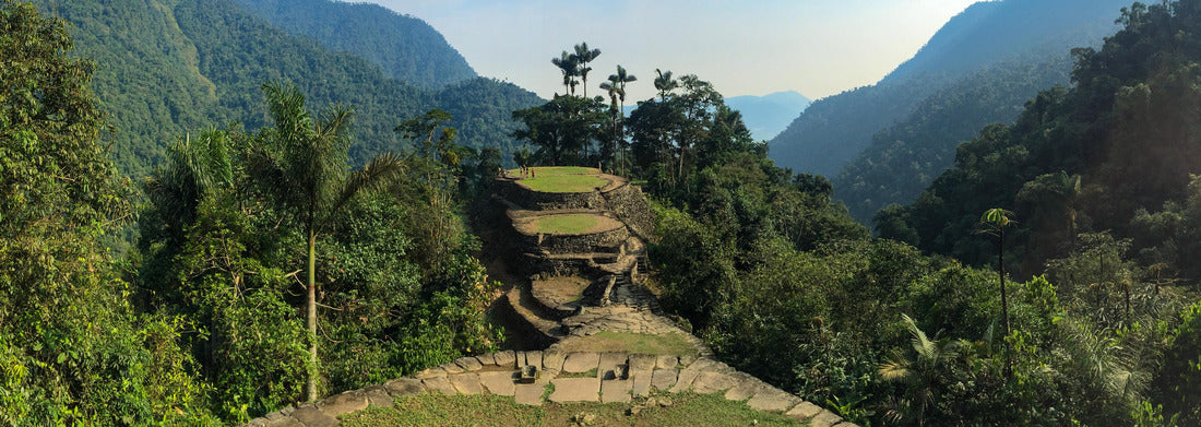 The famous and touristic Tayrona Park, the Ciudad Perdida (Lost City) in Magdalena / Colombia, full of nature, vegetation, history and culture 1000pc Panoramic Puzzle