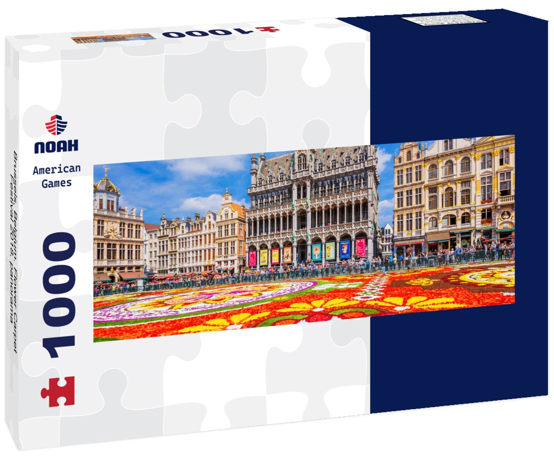 Noah Jigsaw Puzzle Brussels, Belgium. Flower Carpet Festival 2018, Panorama 1000 Pieces