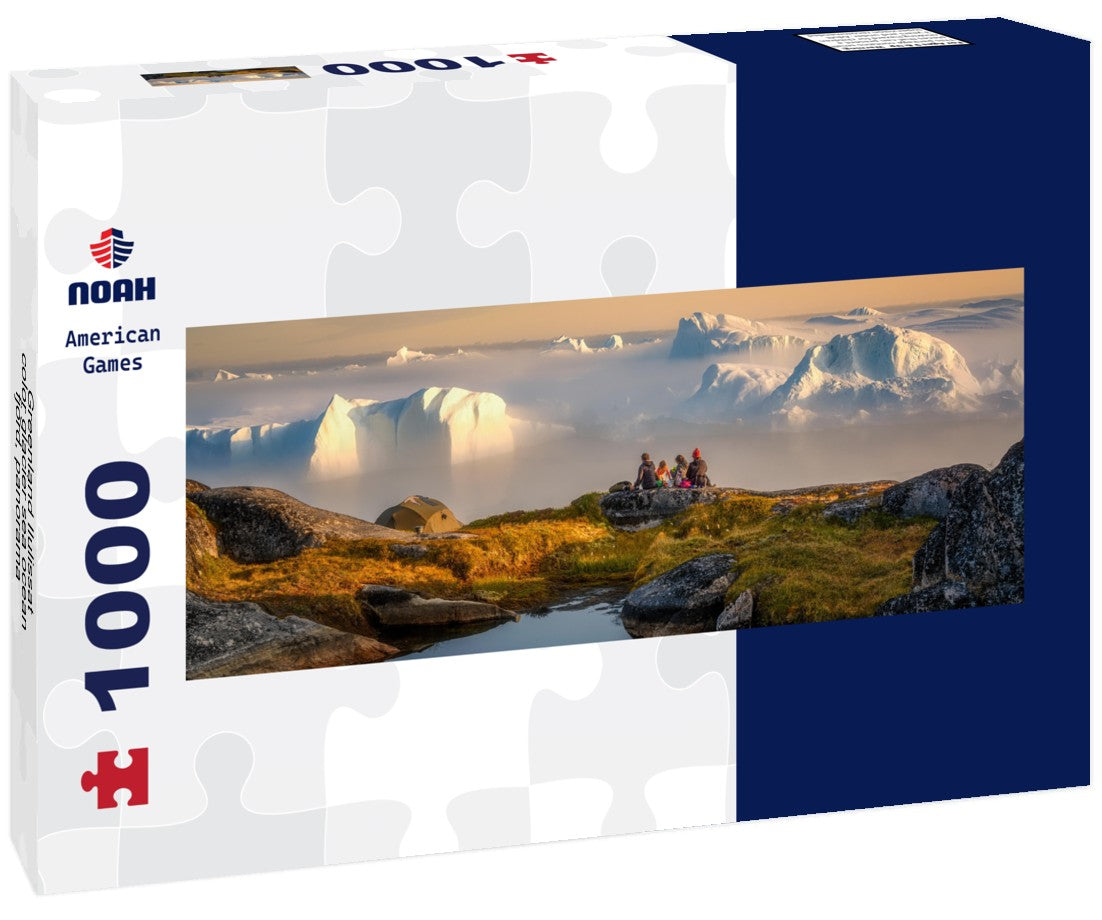 Noah Jigsaw Puzzle Greenland Ilulissat color glacier sea ocean fjord, Panorama 1000 Pieces