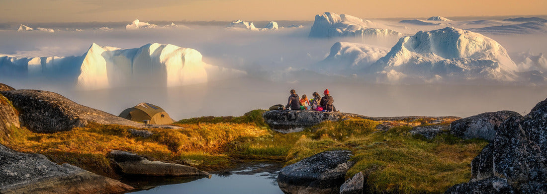 Noah Jigsaw Puzzle Greenland Ilulissat color glacier sea ocean fjord, Panorama 1000 Pieces