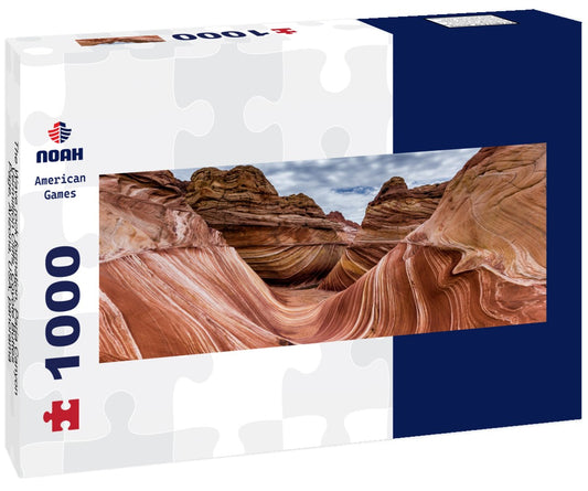 Noah Jigsaw Puzzle The Wave rock formation, Paria Canyon Vermillion Cliffs, Coyote Buttes, Page, Arizona, USA, Panorama 1000 Pieces