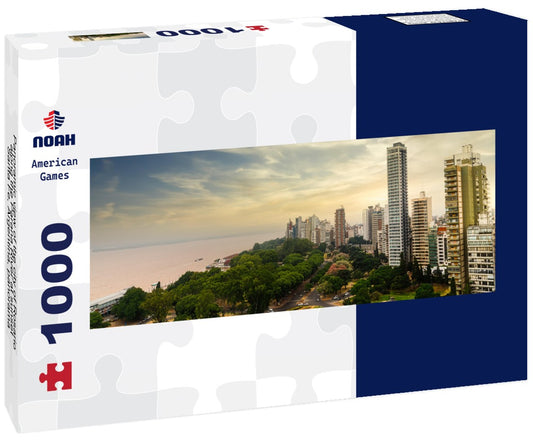 Noah Jigsaw Puzzle Panoramic view of the city of Rosario along the Parana River at sunset, Santa Fe, Argentina, Panorama 1000 Pieces