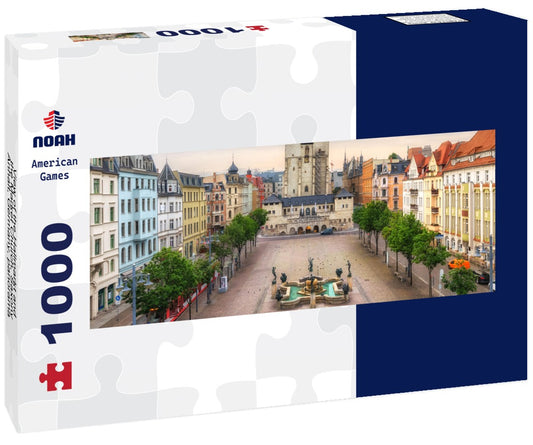 Noah Jigsaw Puzzle View of the Hallmarkt and the Market Church, Saxony-Anhalt, Germany, Panorama 1000 Pieces