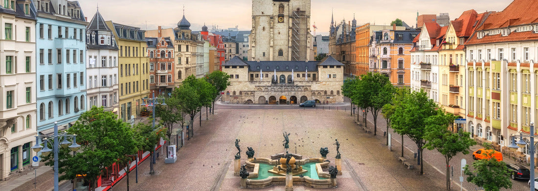 Noah Jigsaw Puzzle View of the Hallmarkt and the Market Church, Saxony-Anhalt, Germany, Panorama 1000 Pieces