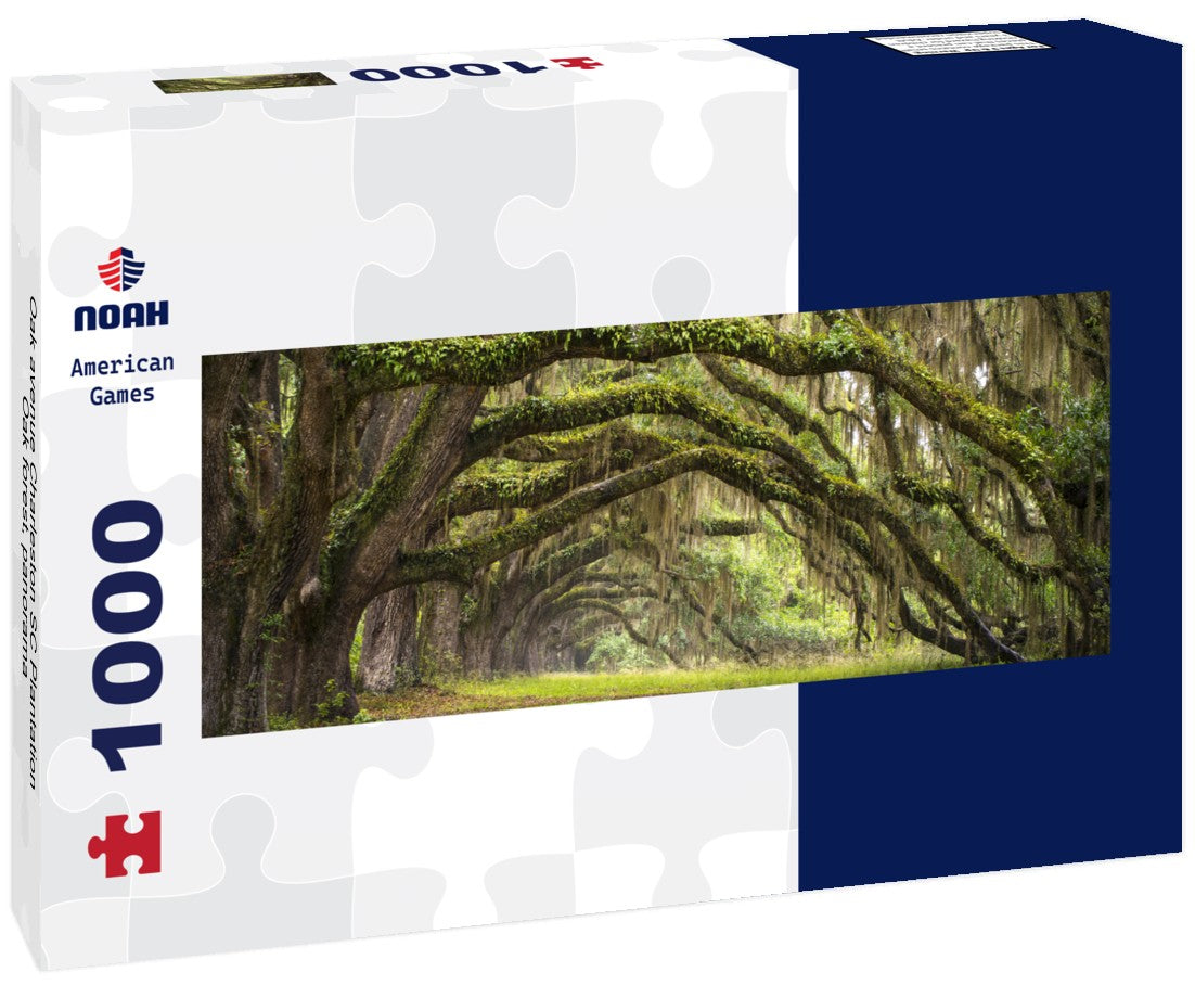 Noah Jigsaw Puzzle Oak avenue Charleston SC Plantation Oak forest, Panorama 1000 Pieces