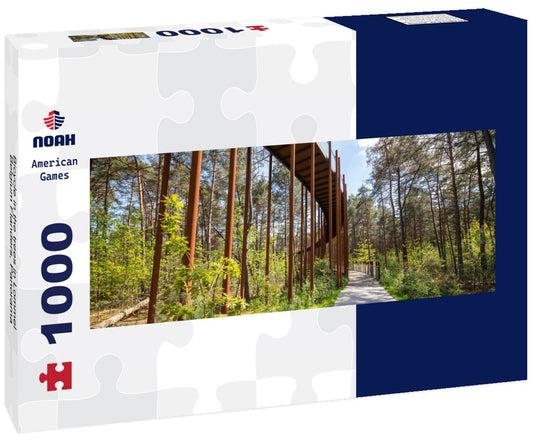 Noah Jigsaw Puzzle Bicycle in the trees in Lommel Belgium Flanders, Panorama 1000 Pieces