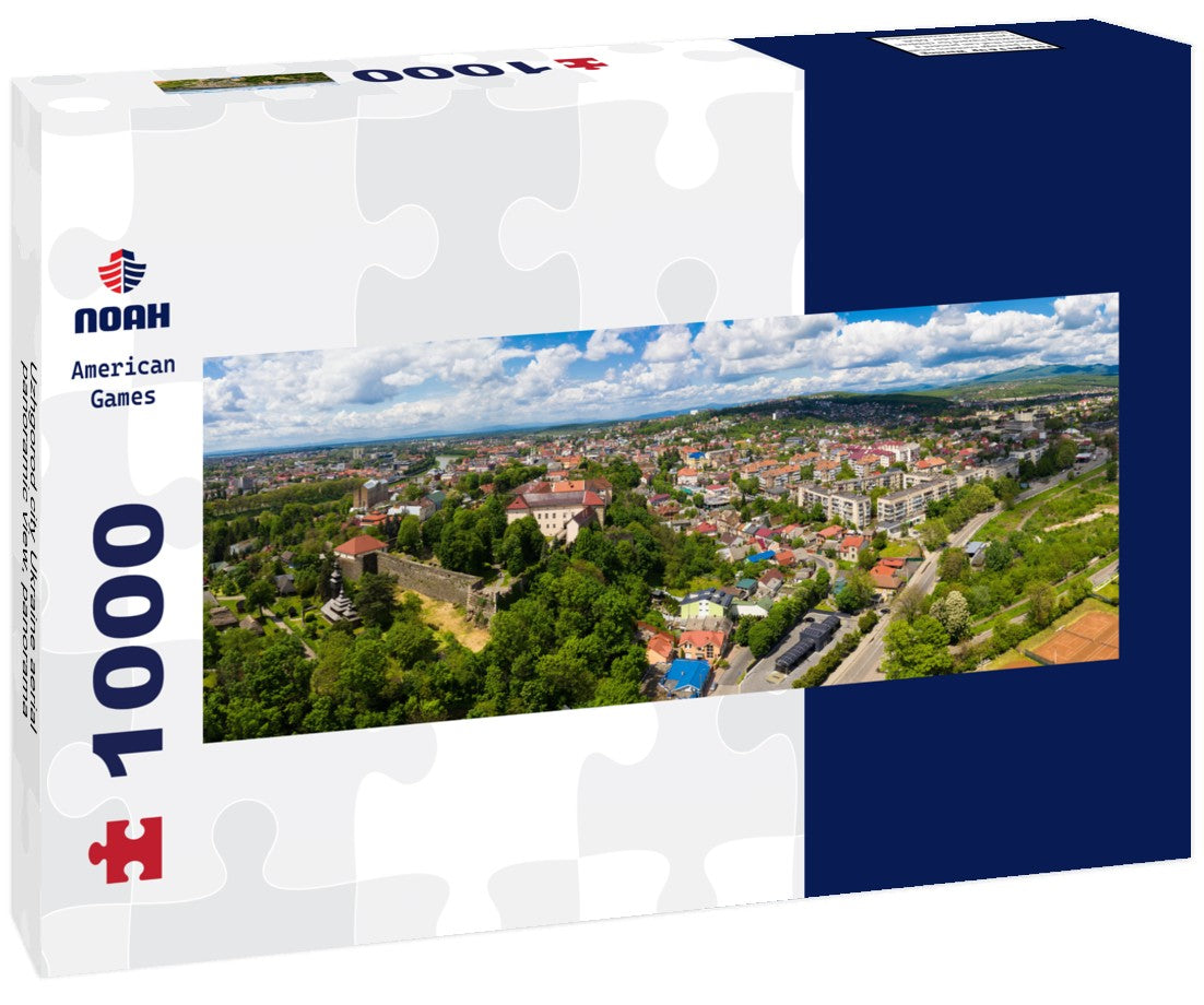 Noah Jigsaw Puzzle Uzhgorod city Ukraine aerial panoramic view, Panorama 1000 Pieces