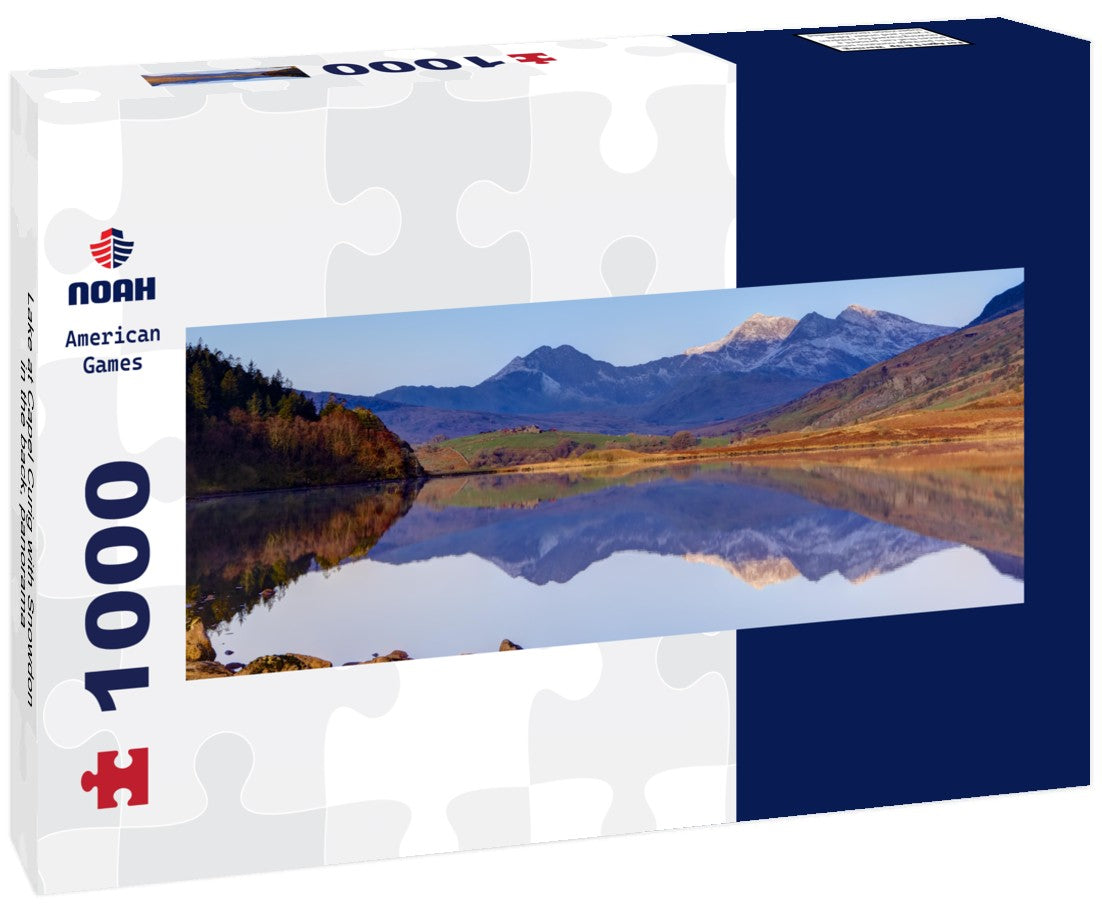 Noah Jigsaw Puzzle Lake at Capel Curig with Snowdon in the back, Panorama 1000 Pieces