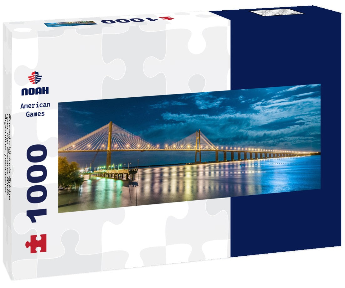 Noah Jigsaw Puzzle Rosario-Victoria Bridge over the Parana River, Argentina, Panorama 1000 Pieces
