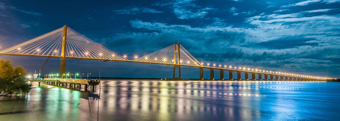 Noah Jigsaw Puzzle Rosario-Victoria Bridge over the Parana River, Argentina, Panorama 1000 Pieces
