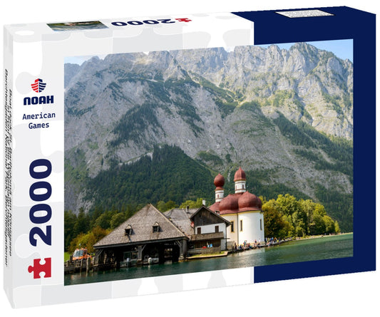 Noah Jigsaw Puzzle Boat dock St. Bartholomä am Königssee in front of the Watzmann massif, Berchtesgaden National Park, Berchtesgadener Land, Upper Bavaria, Bavaria 2000 pieces