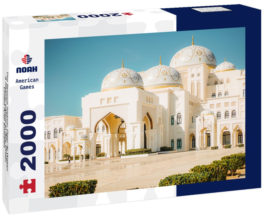 The famous historic Qasr Al Watan, a historic palace in Abu Dhabi, United Arab Emirates 2000pc Puzzle