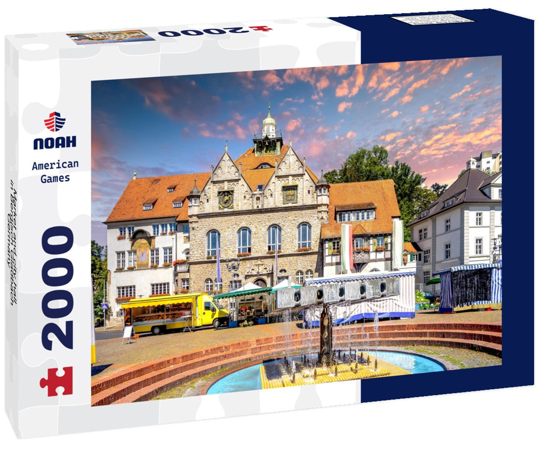 Market and city hall in Bergisch Gladbach, Germany 2000pc Puzzle