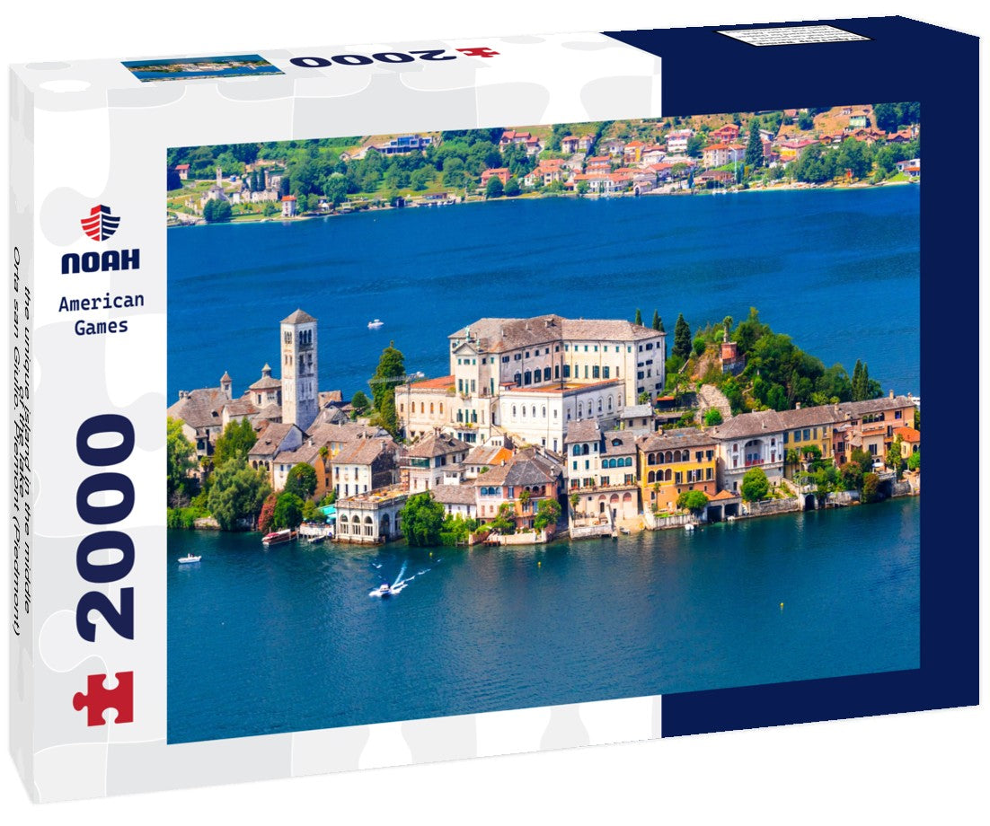 the unique island in the middle of the lake - Orta san Giulio. Piemont (Piedmont), Northern Italy, Province of Novara 2000pc Puzzle