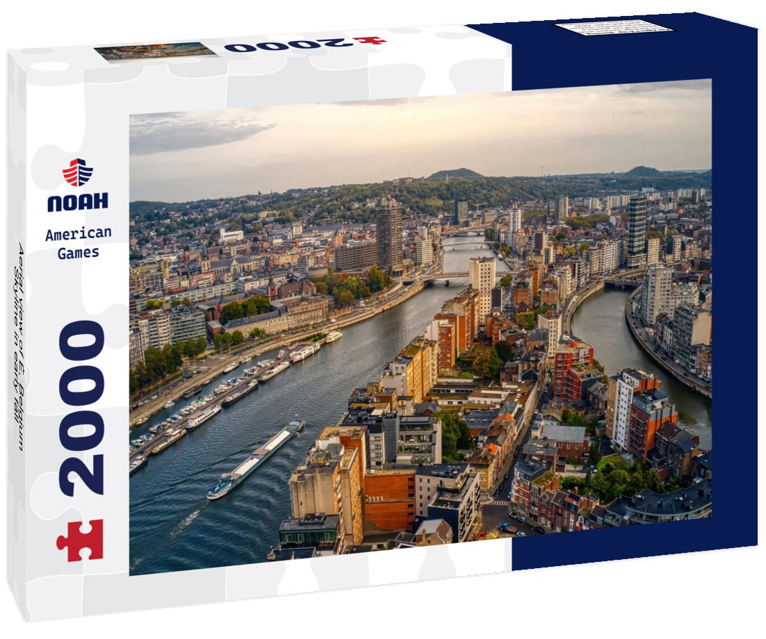 Aerial view of È, Belgium Skyline in early fall 2000pc Puzzle