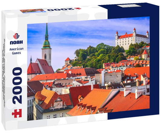 Noah Jigsaw Puzzle Bratislava, Slovakia. Panoramic rooftop view of the Castle, the cathedral and the old town square 2000 pieces