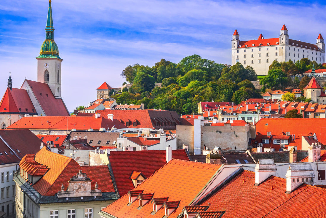 Noah Jigsaw Puzzle Bratislava, Slovakia. Panoramic rooftop view of the Castle, the cathedral and the old town square 2000 pieces