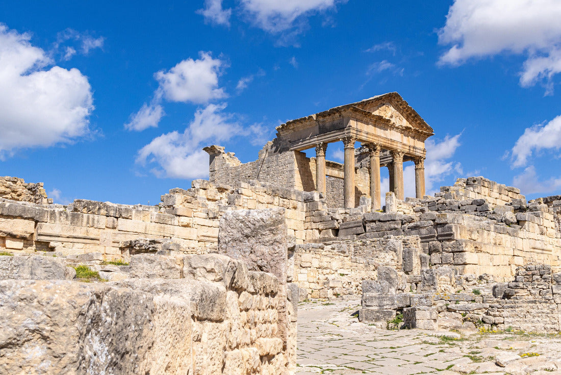 Noah Jigsaw Puzzle Dougga, Beja, Tunisia. The Capitol Temple at the Roman Ruins of Dougga 2000 pieces