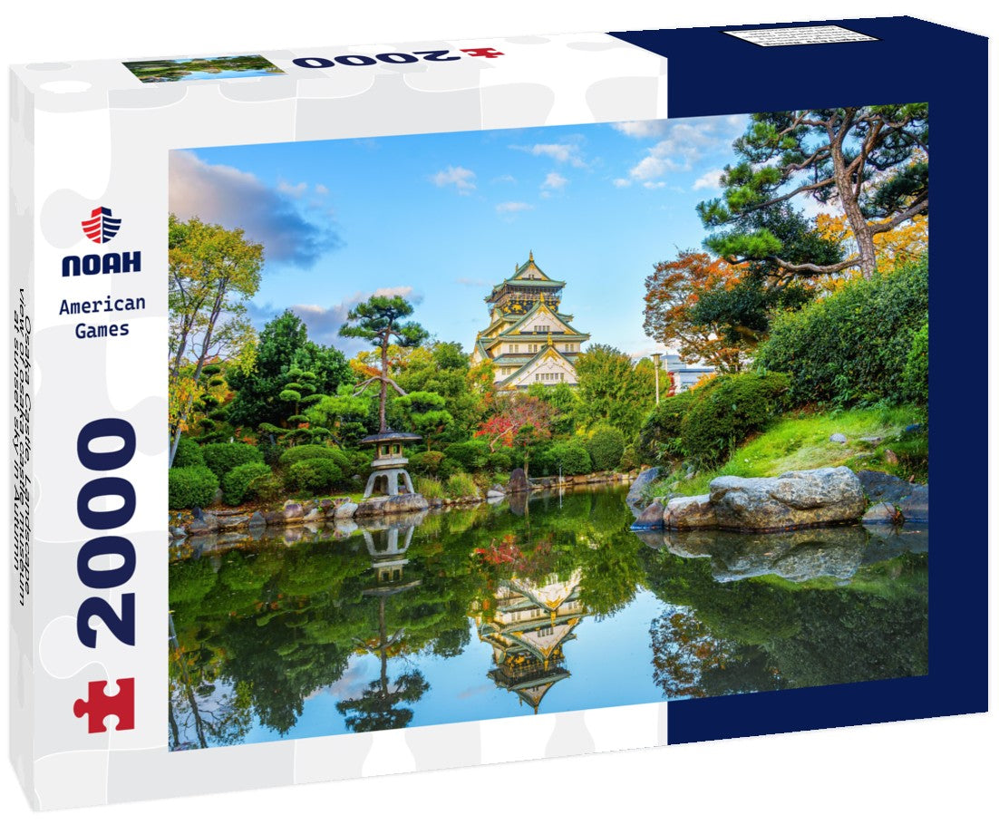 Osaka Castle, Landscape view of osaka castle museum at sunset sky in Autumn, Osaka, Japan 2000pc Puzzle